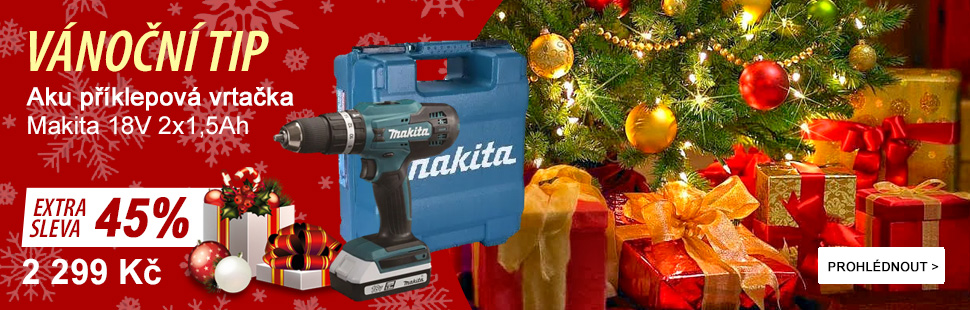 Aku příklepový šroubovák Li-ion 18V/2x1,5Ah G Makita HP488D002 V