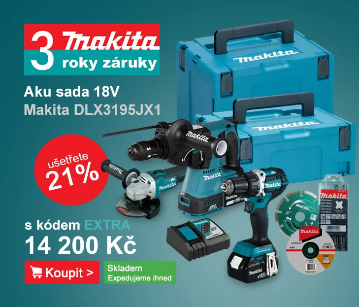 Aku sada DDF484+DGA504+DHR243 18V/2x5,0Ah Makita DLX3195JX1