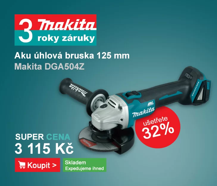 Aku úhlová bruska 125mm Li-ion 18V bez akumulátoru Makita DGA504