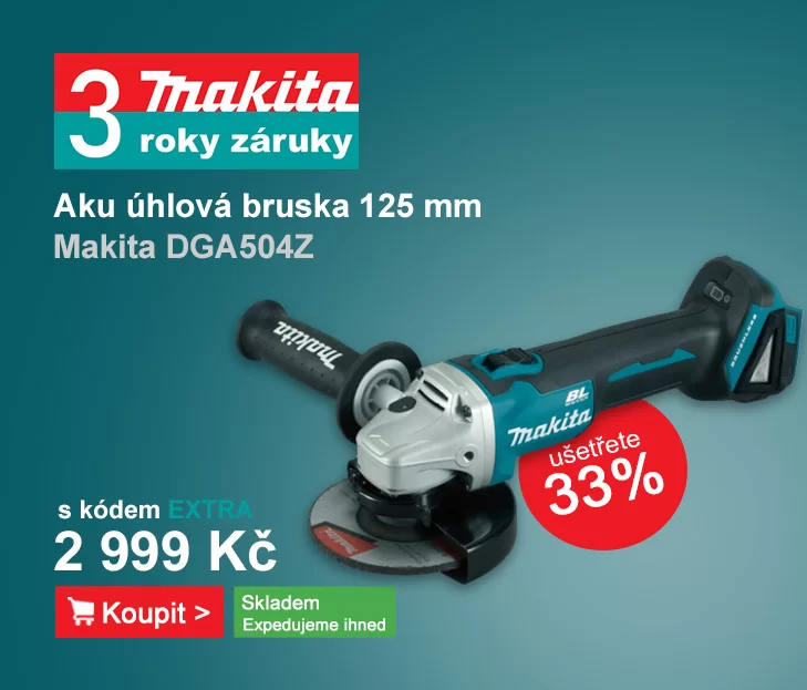 Aku úhlová bruska 125mm Li-ion 18V bez akumulátoru Makita DGA504