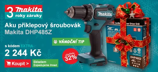 Aku bezuhlíkový příklepový šroubovák 18V bez aku Makita DHP485Z