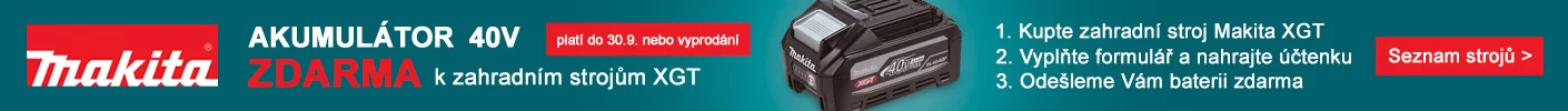 Baterie Makita 40V zdarma
