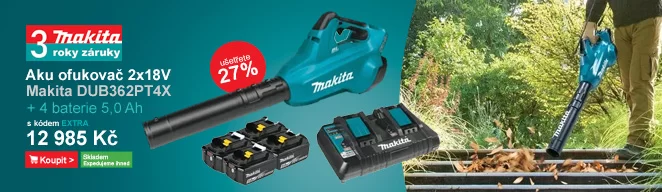 Aku ofukovač 2x18V 4x5,0Ah Makita DUB362PT4X