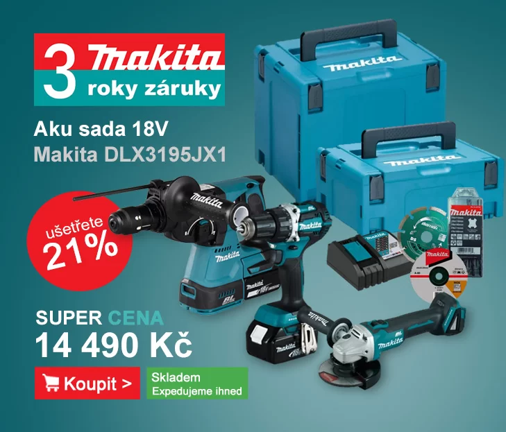 Aku sada DDF484+DGA504+DHR243 18V/2x5,0Ah Makita DLX3195JX1
