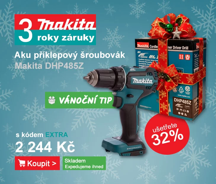 Aku bezuhlíkový příklepový šroubovák 18V bez aku Makita DHP485Z