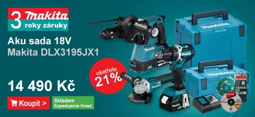 Aku sada DDF484+DGA504+DHR243 18V/2x5,0Ah Makita DLX3195JX1