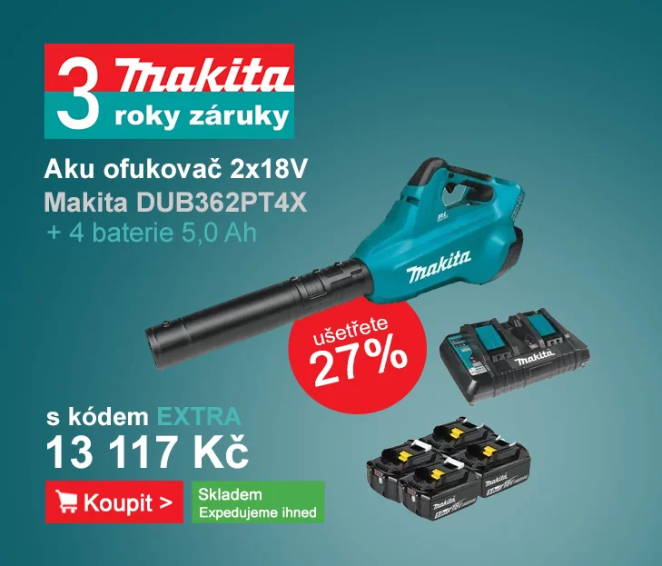Aku ofukovač 2x18V 4x5,0Ah Makita DUB362PT4X