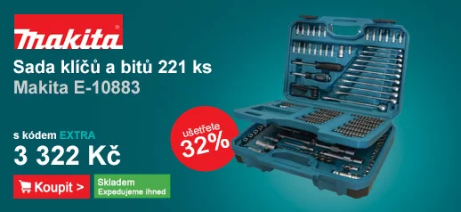 Sada montážních klíčů 221 ks Makita E-10883
