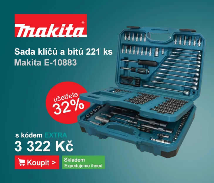 Sada montážních klíčů 221 ks Makita E-10883