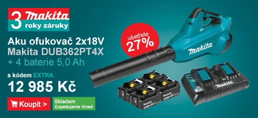Aku ofukovač 2x18V 4x5,0Ah Makita DUB362PT4X