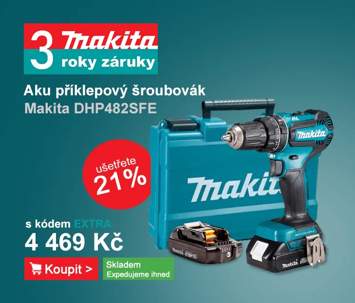 Aku příklepový šroubovák Li-ion LXT 18V/2x3,0 Ah Makita DHP482SF