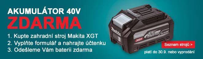 Baterie Makita 40V zdarma