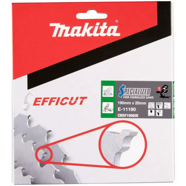Kotouč pilový dřevo Efficut 190x1.85x20mm 60Z Makita E-11190