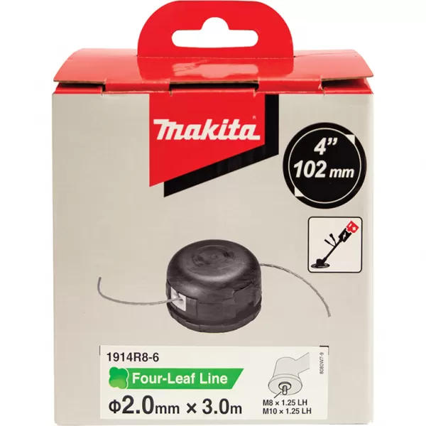 Strunová hlava poloautomatická 2,0mm, návin 3m, závit M8/M10x1,25LH Makita 1914R8-6