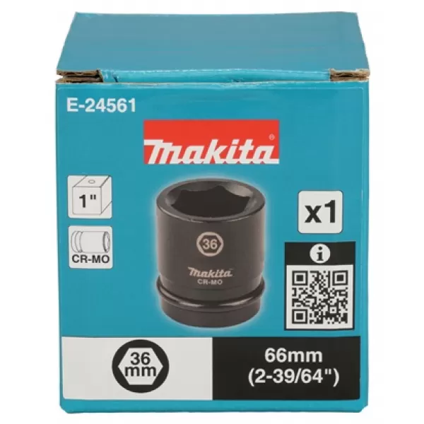 Klíč nástrčný 1", čtyřhran, 36x66 mm Makita E-24561