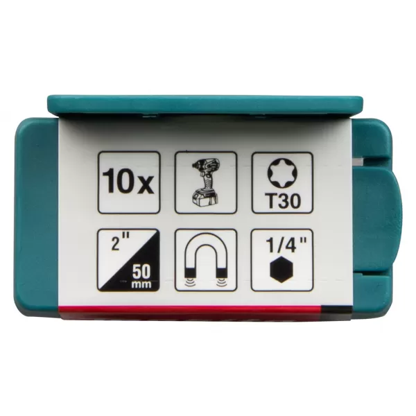 Torzní bit řady Impact Premier (E-form) T30-50mm, 10 ks Makita E-26054