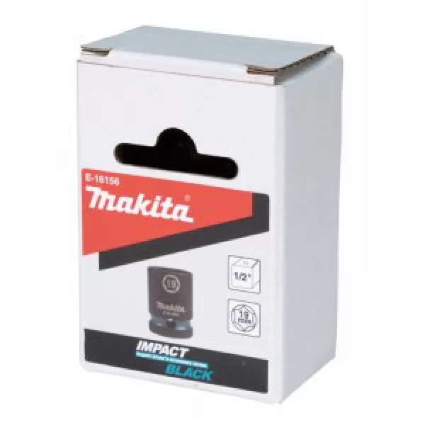 Klíč nástrčný 1/2", čtyřhran, IMPACT BLACK, 19mm Makita E-16156