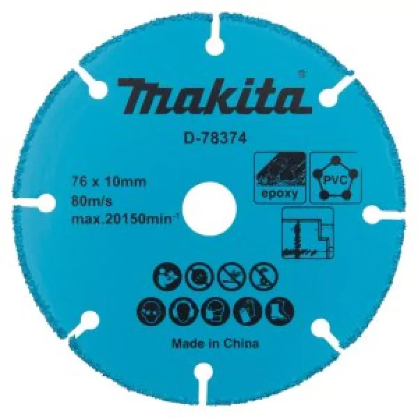 Kotouč řezný univerzál 76x1.7x10mm pro DMC300 Makita D-78374