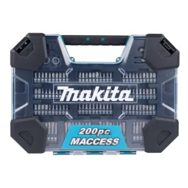 Sada vrtáků a příslušenství 200 ks v plastovém kufru Makita E-22610
