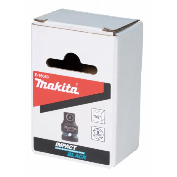 Klíč nástrčný 1/2", čtyřhran, IMPACT BLACK, 9mm Makita E-16053