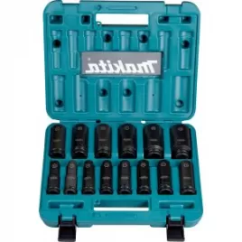 Sada nástrčných klíčů prodloužených čtyřhran 1/2" IMPACT BLACK 14 ks v plastovém kufru Makita E-16586