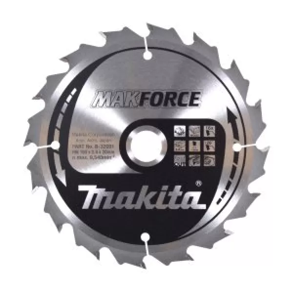 Kotouč pilový dřevo MAKFORCE 160x2.4x20mm 16Z Makita B-32091