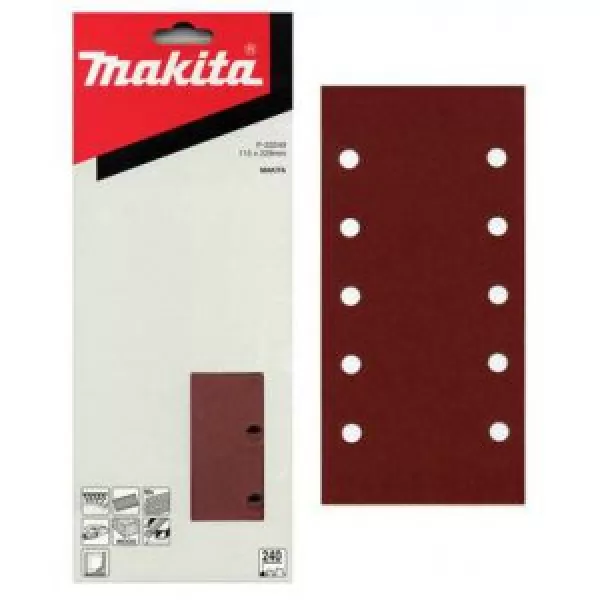 Papír brusný suchý zip 115x229mm 10 děr K40, 10ks = old P-02179