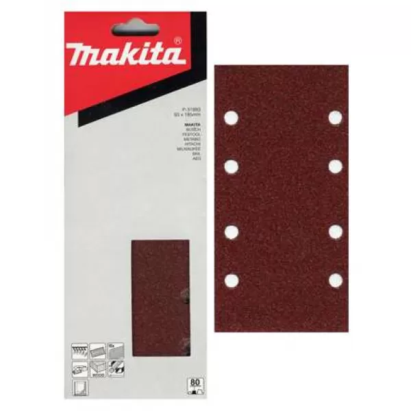 Papír brusný suchý zip 93x185mm 8 děr K60, 10ks Makita P-31887