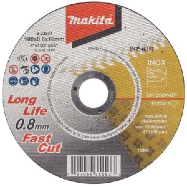 Kotouč řezný nerez 100x0.8x16mm Makita E-22931