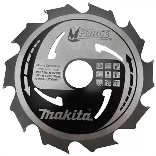 Kotouč pilový dřevo MFORCE 165x2x30mm 10Z Makita B-07892