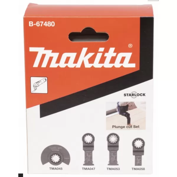 Sada nástrojů pro Multitool Starlock 4 ks v papírové krabičce Makita B-67480