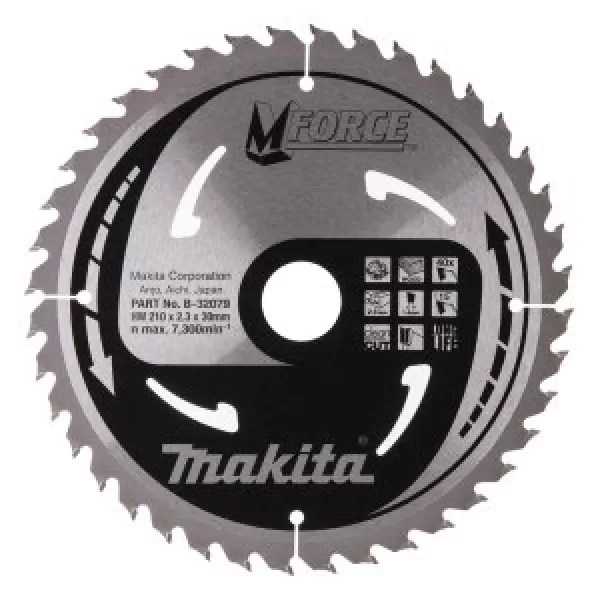 Kotouč pilový dřevo MFORCE 210x2.3x30mm 40Z Makita B-32079