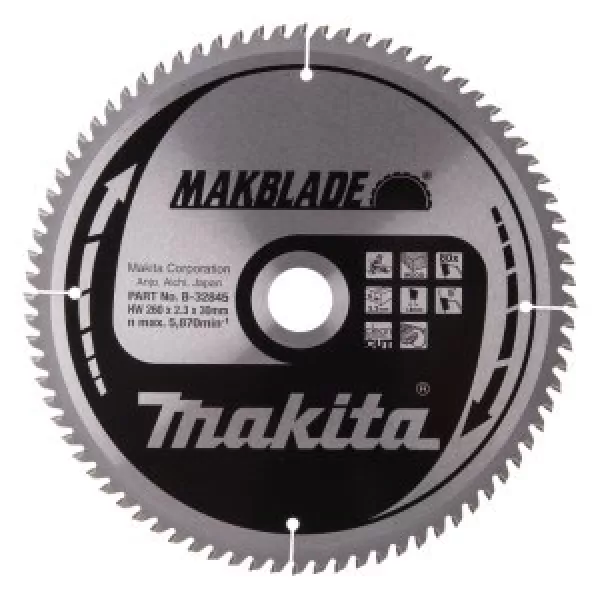 Kotouč pilový dřevo MAKBLADE 260x2.3x30mm 80Z Makita B-32845