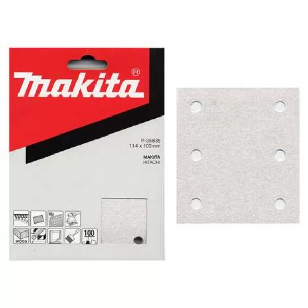 Papír brusný suchý zip 102x114mm 6 děr K240, 10ks Makita P-35879