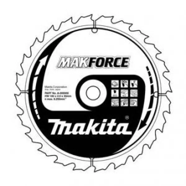 Kotouč pilový dřevo MAKFORCE 165x2x30mm 10Z Makita B-08165