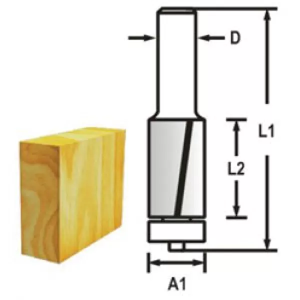 Drážkovací fréza 2 břit stopka 8 mm, 12,7x26x69 mm Makita D-47743