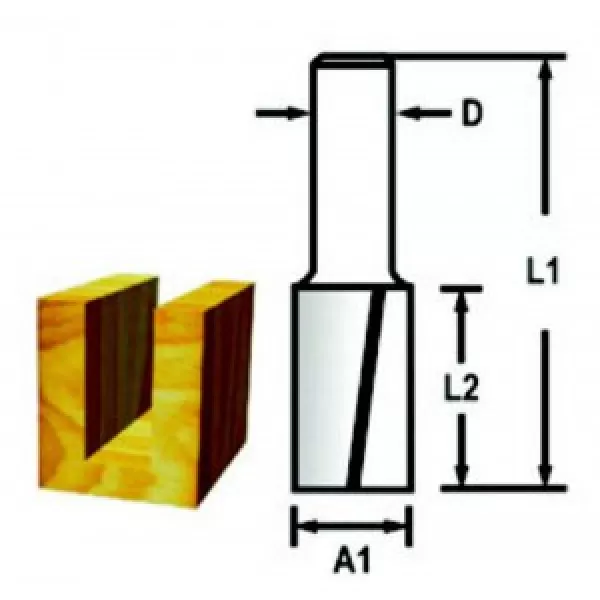 Drážkovací fréza 2 břit stopka 6 mm, 6x16x48 mm Makita D-47422
