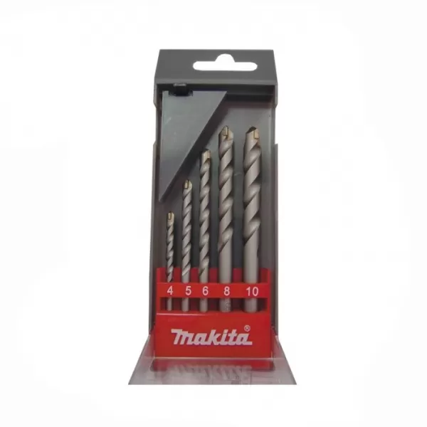 Sada vrtáků s válcovou stopkou do zdiva 5 ks v plastové krabičce Makita D-05175