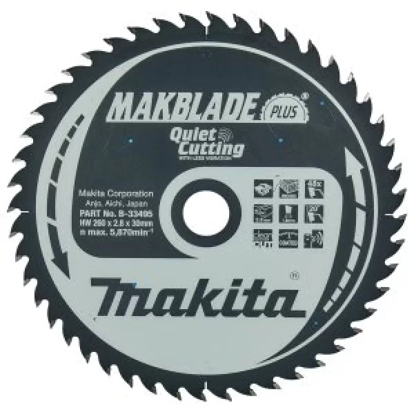 Kotouč pilový dřevo MAKBLADEplus 260x2.8x30mm 48Z Makita B-33495