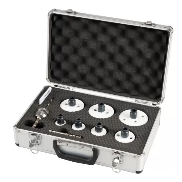 Makita Sada děrovek BiM Ezychange 2 v kufru: 25,32,40,51,65,68,76 + vrták HSS-G Makita E-12295