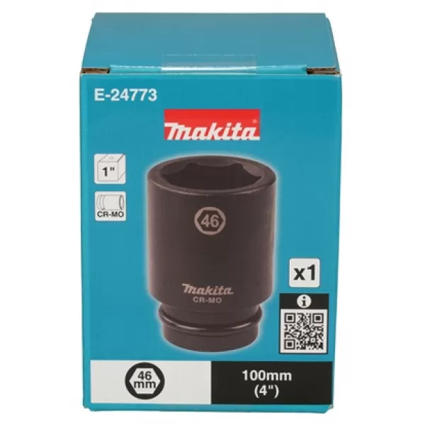 Klíč nástrčný hluboký 1", čtyřhran, 46x90 mm Makita E-24773
