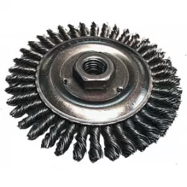 Kotoučový kartáč z ocelového drátu,splétaný drát 0,5mm,150mm