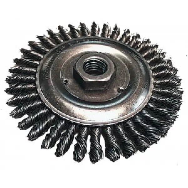 Kotoučový kartáč z ocelového drátu,splétaný drát 0,5mm,150mm