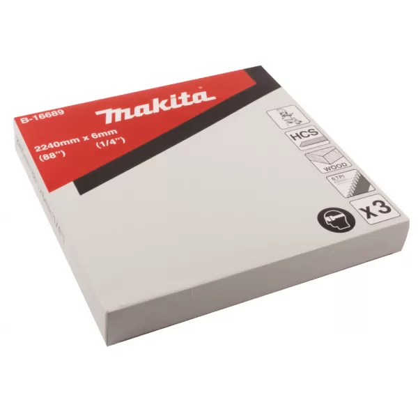 Pilový pás 2240x6x0,5mm, dřevo do oblouku,3ks Makita B-16689