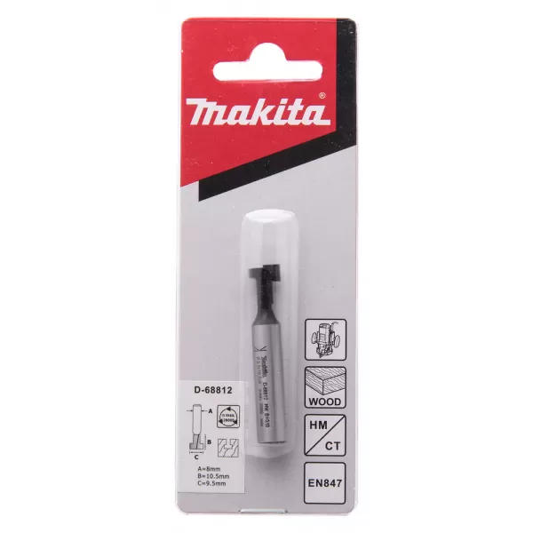 Fréza drážkovací stopka 8 mm,9,5x10,5x48 mm Makita D-68812
