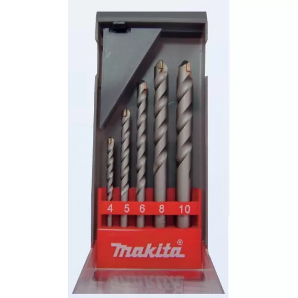 Sada vrtáků s válcovou stopkou do zdiva 5 ks v plastové krabičce Makita D-05175