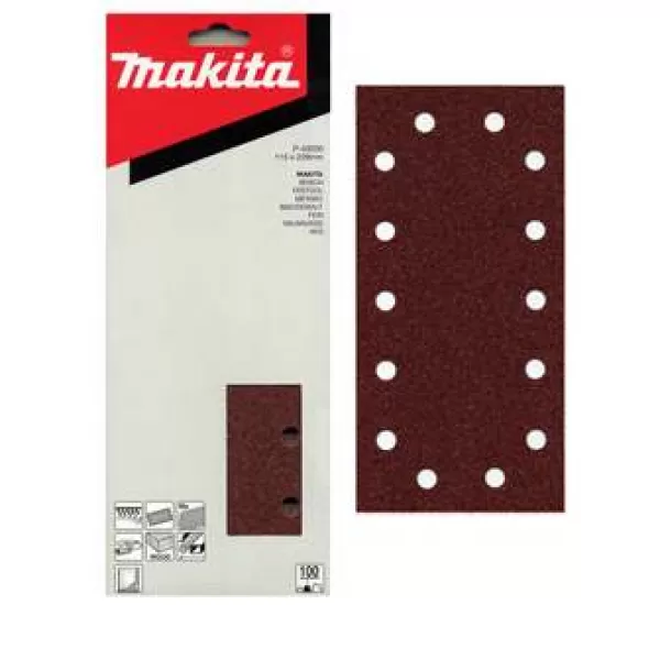 Papír brusný suchý zip 115x229mm 14 děr K100, 10ks Makita P-43050
