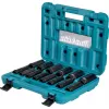 Sada nástrčných klíčů prodloužených čtyřhran 1/2" IMPACT BLACK 14 ks v plastovém kufru Makita E-16586