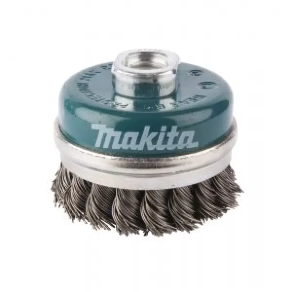 Miskovitý kartáč z ocelového drátu,splétaný drát 0,5mm,60mm Makita D-24153