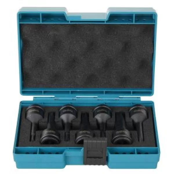 Sada nástrčných klíčů čtyřhran 1/2" IMPACT BLACK 7 ks v plastové krabičce Makita E-23628